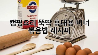 캠핑요리 뚝딱! 휴대용 버너 볶음밥 레시피