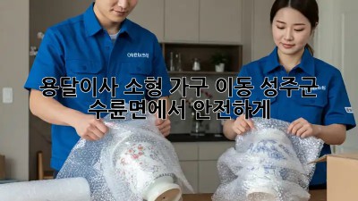 용달이사 소형 가구 이동: 성주군 수륜면에서 안전하게!